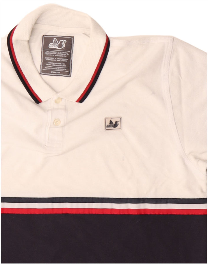 PEACEFUL HOOLIGAN Herren Poloshirt 2XL Schwarz Colourblock Baumwolle