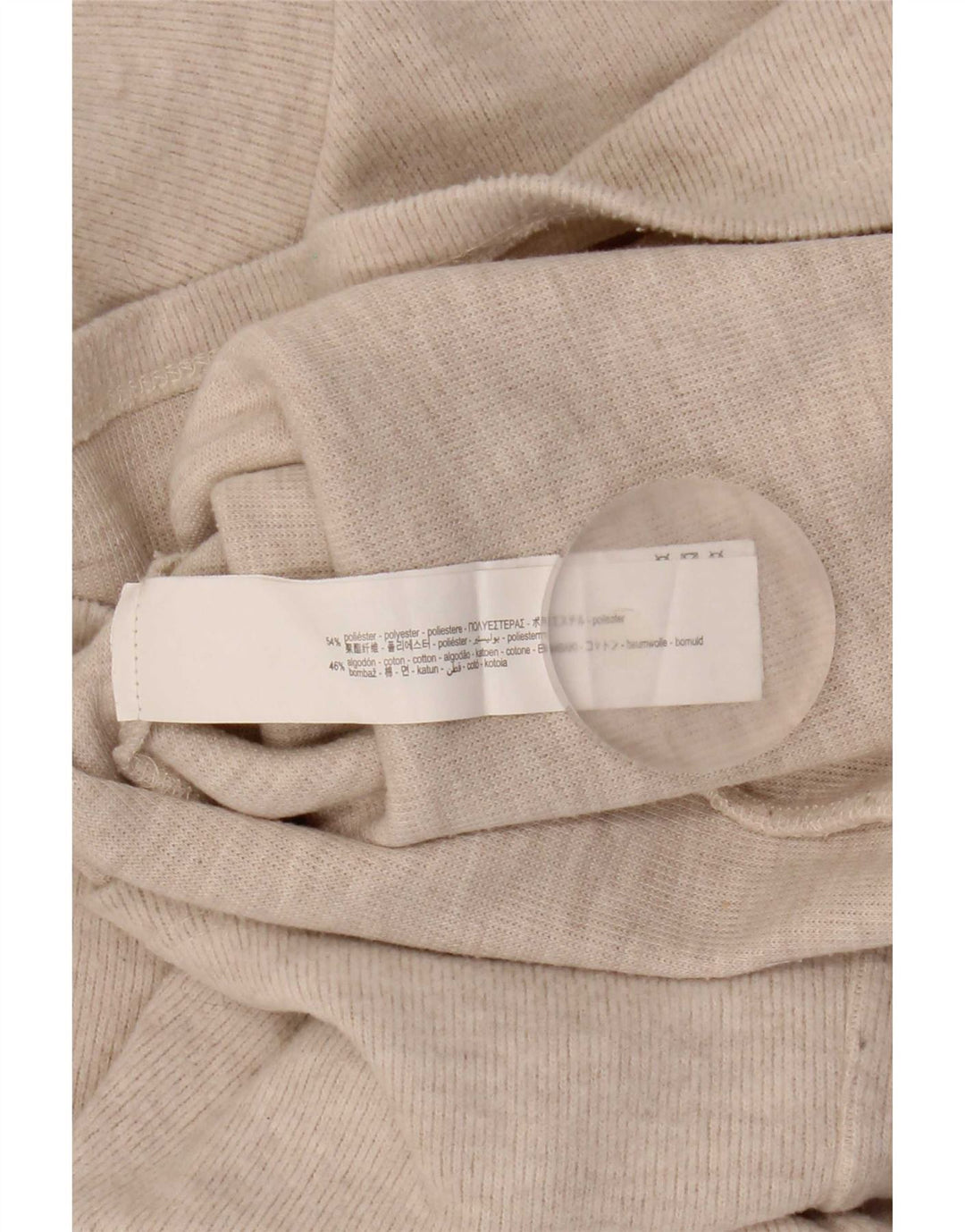 Zara Damen-Pulloverkleid mit 3/4-Ärmeln, UK-Gr. 14, mittelbeigefarbenes Polyester