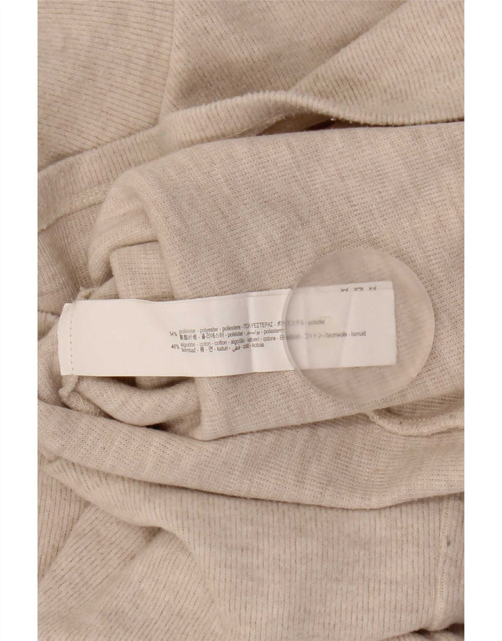 Zara Damen-Pulloverkleid mit 3/4-Ärmeln, UK-Gr. 14, mittelbeigefarbenes Polyester