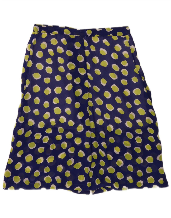 Vintage Damen A-Linienrock W30 Medium Marineblau gepunktet