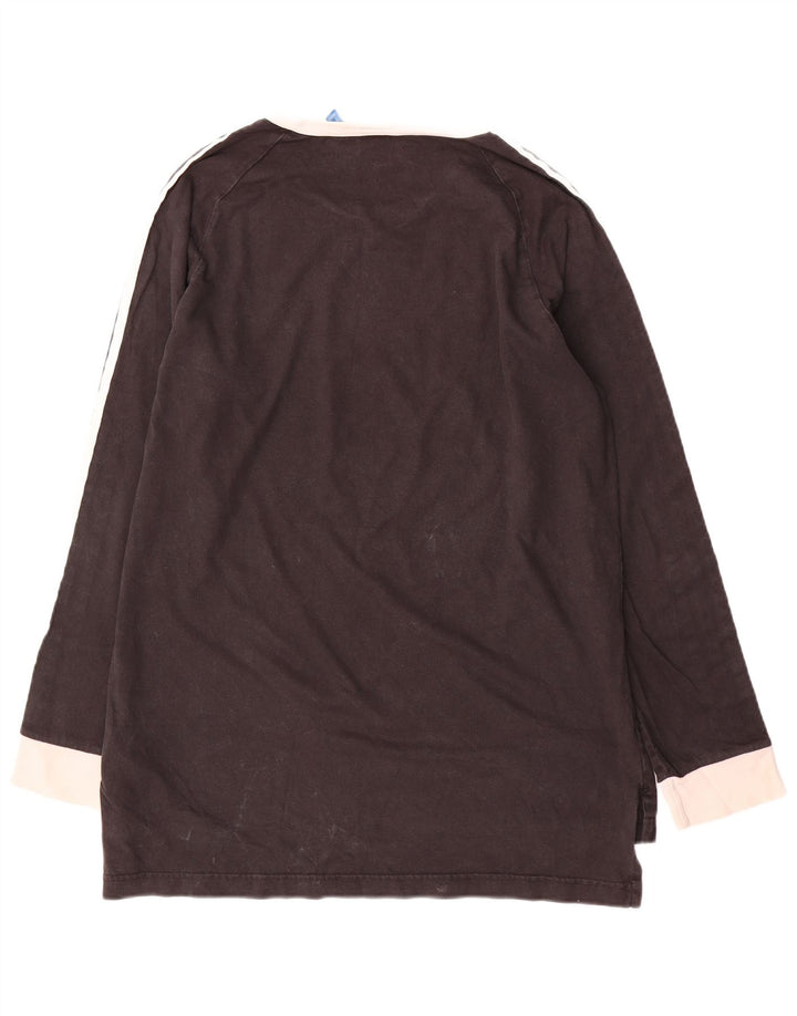 Adidas Herren-Top, langärmelig, groß, Schwarz, Colourblock-Baumwolle