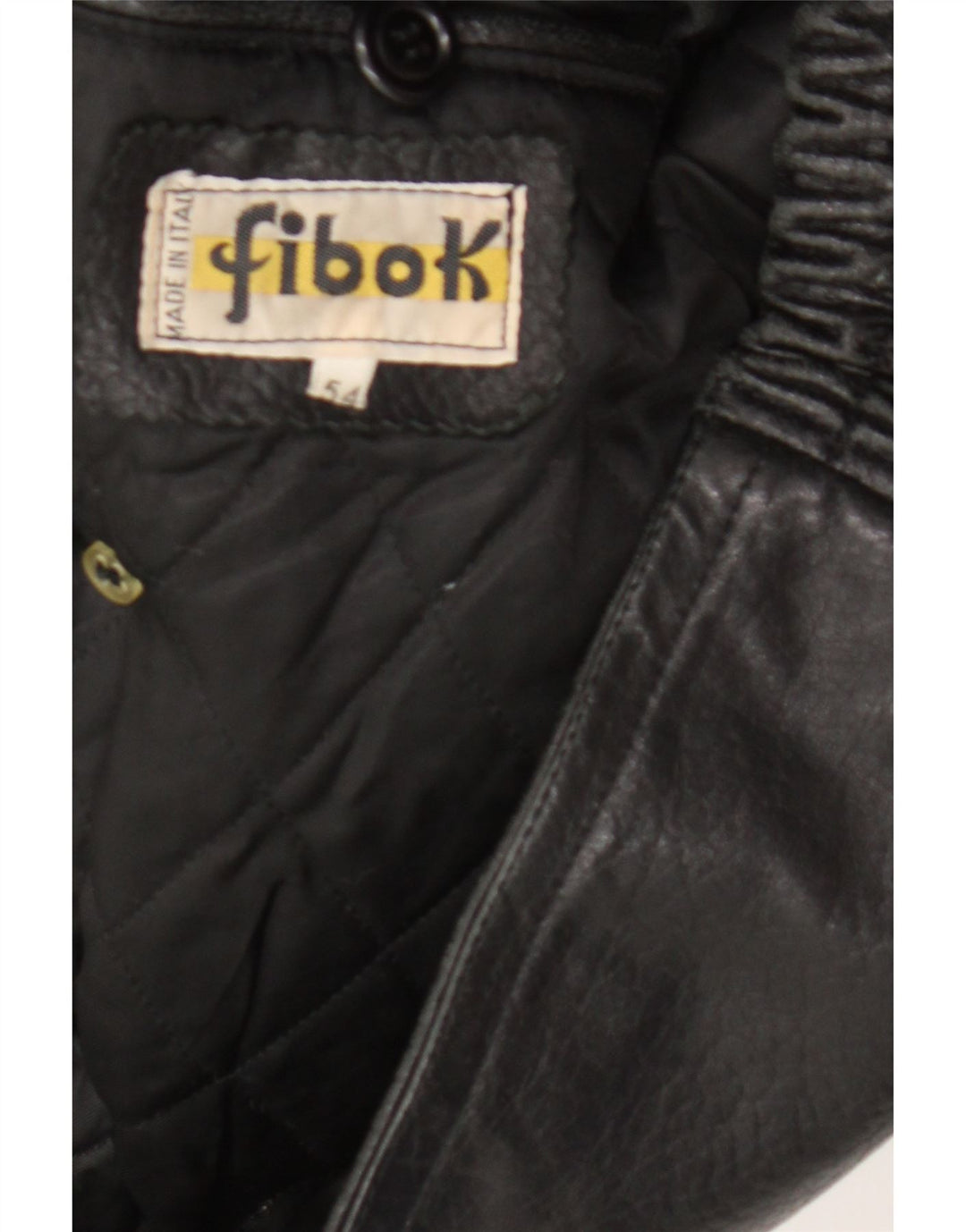 Fibok Herren Lederjacke IT 54 2XL Schwarzes Leder