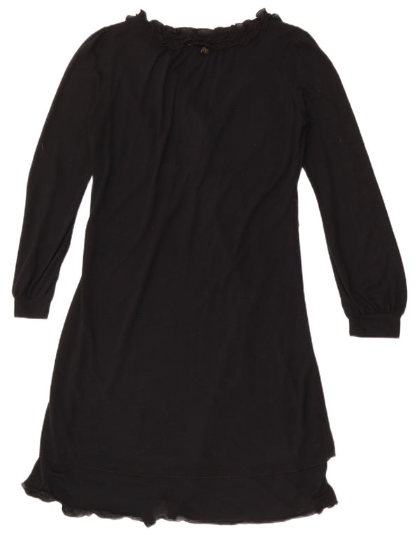 Marlboro Classics Womens Long Sleeve A-Line Dress UK 10 Small Black