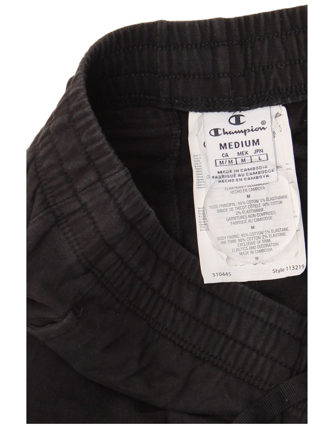 CHAMPION Damen Grafik-Trainingshose, Jogginghose, UK 14, Mittelschwarz