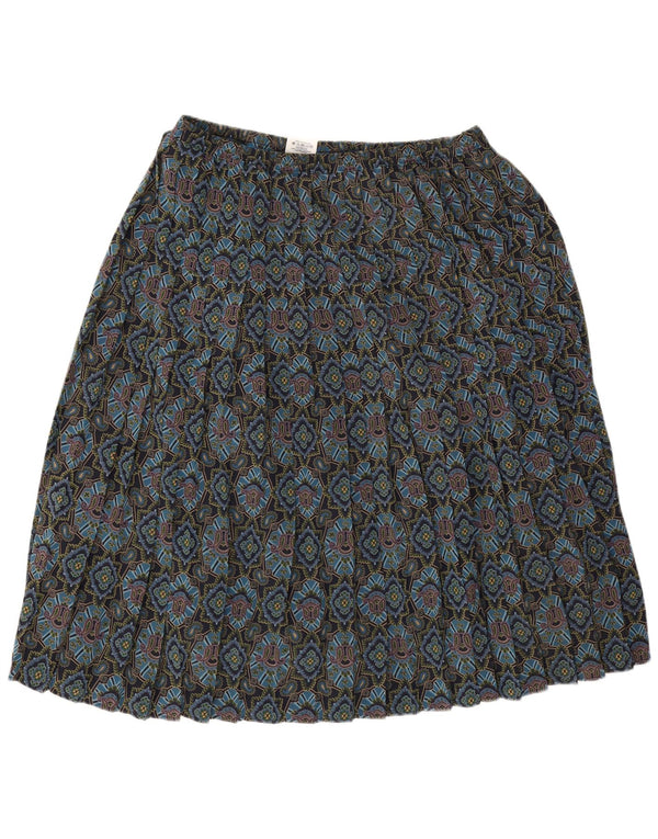 Eastex Damen Messerfaltenrock UK 20 2XL W38 Marineblau Geometrisch