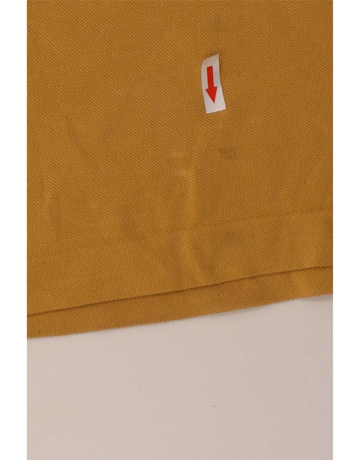 Lacoste Herren-Poloshirt, Größe 5, groß, gelbe Baumwolle
