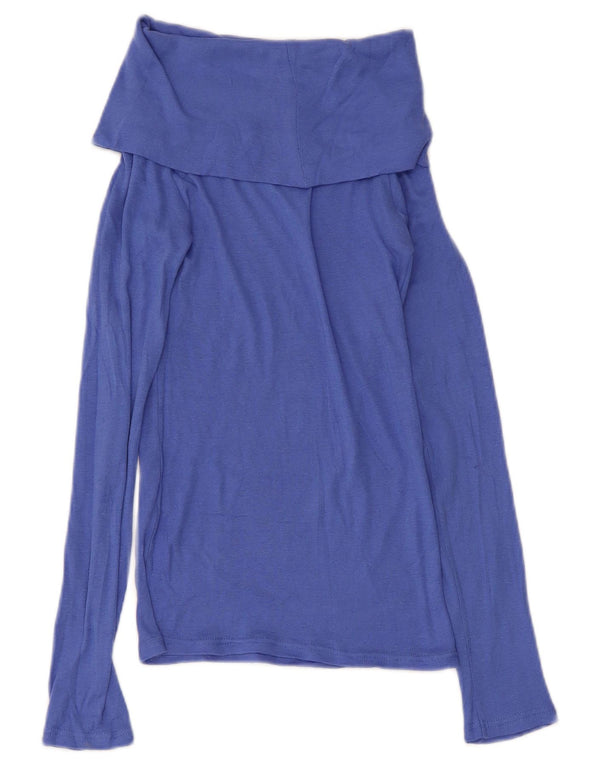 Zara Damen Rollkragenoberteil Langarm UK 8 Small Blau