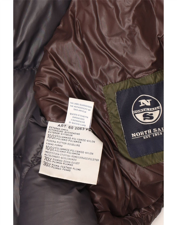 NORTH SAILS Herren Wattierte Jacke UK 38 Mittelbraunes Polyamid