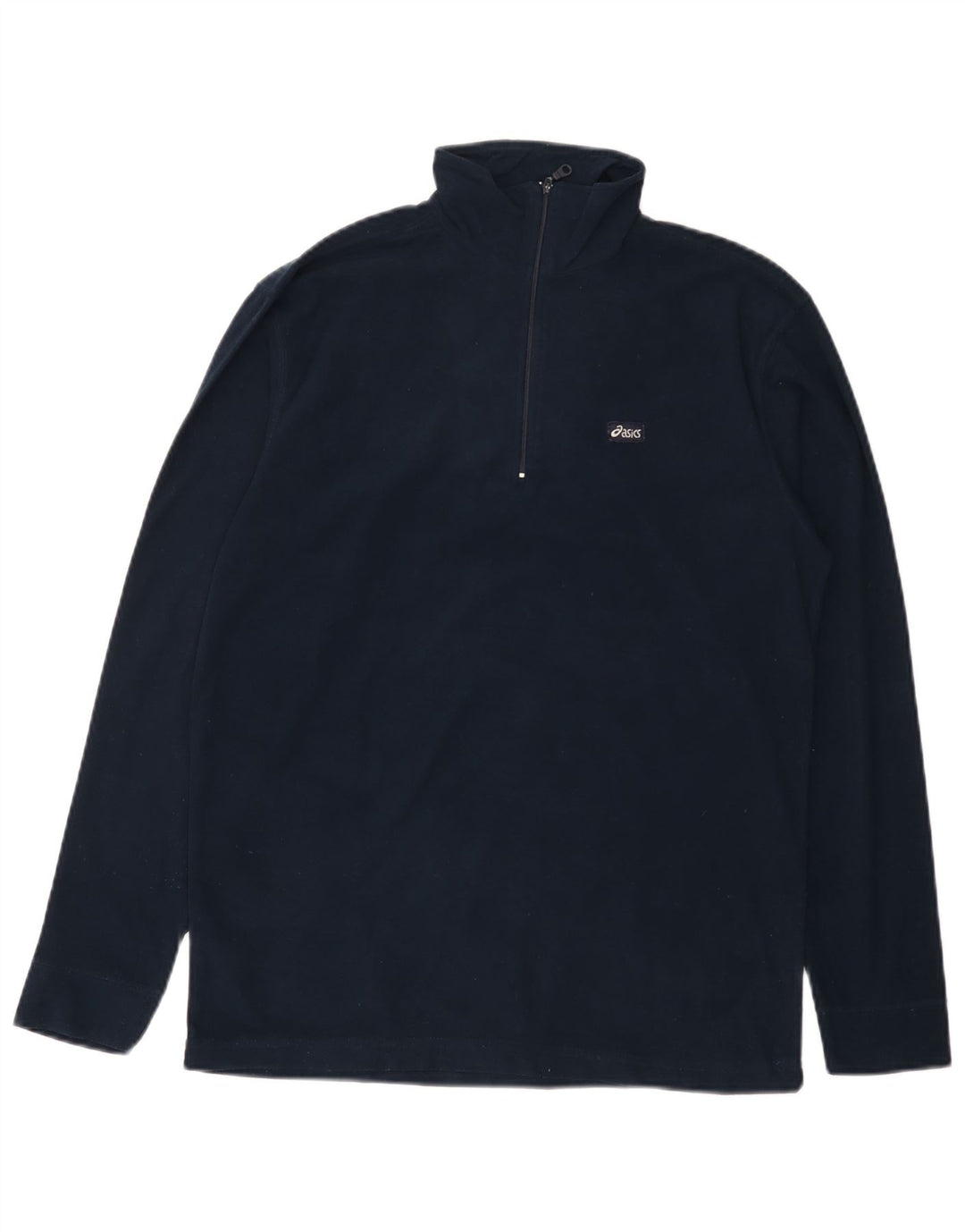 Asics Herren-Pullover-Trainingsanzugoberteil mit Reißverschluss, Größe S, Marineblau, Polyester