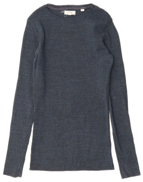 Fat Face Womens Boat Neck Jumper Sweater UK 8 Small Blue