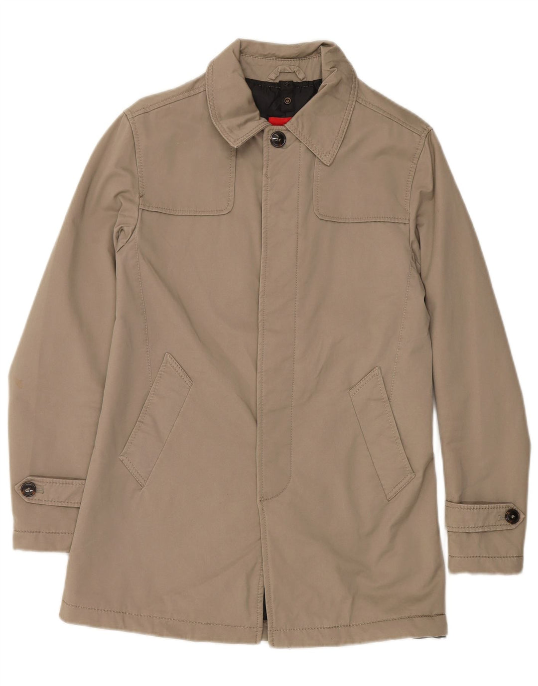 Zara Herrenmantel UK 36 Small Beige Baumwolle