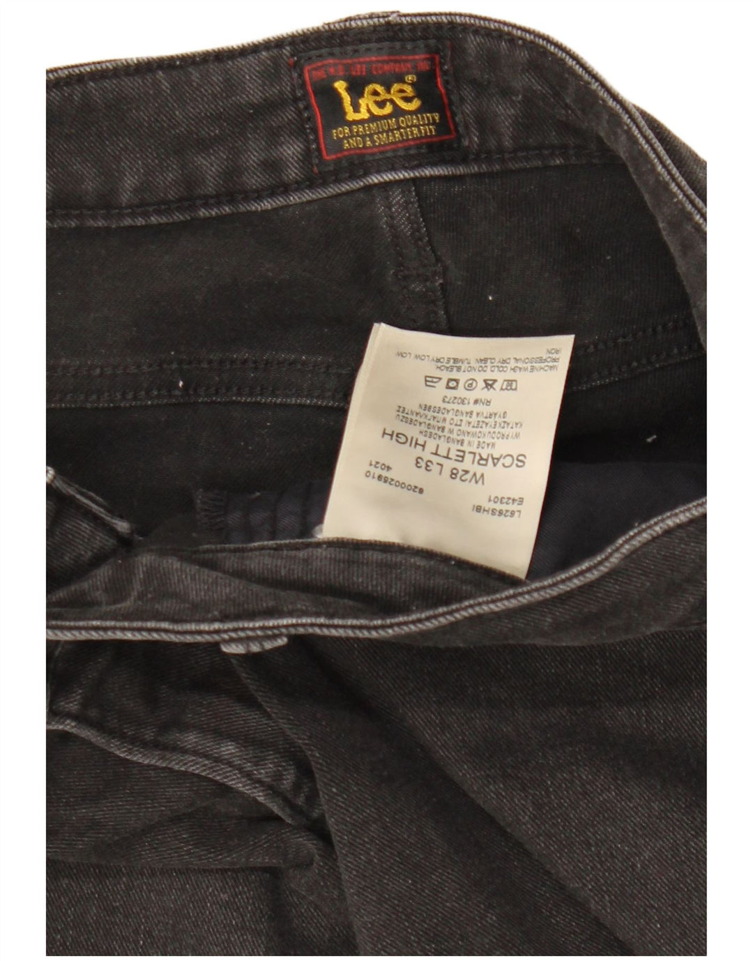 LEE Damen Scarlett High Skinny Jeans W28 L33 Schwarze Baumwolle