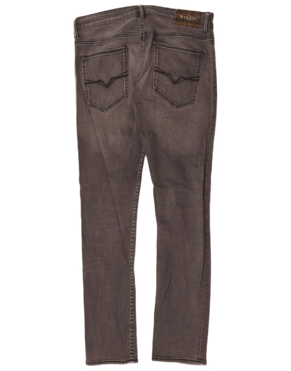 Guess Damen Skinny Jeans W33 L32 Grau
