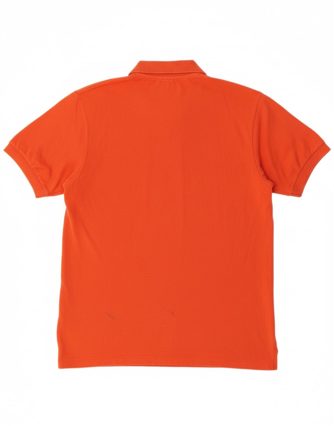 LACOSTE Mens Polo Shirt Size 3 Small Orange Cotton