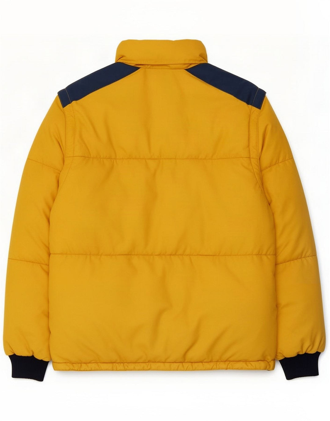 Ciesse Piumini wattierte Herrenjacke mit Kapuze, Größe 40, Mittelgelb, Farbblock
