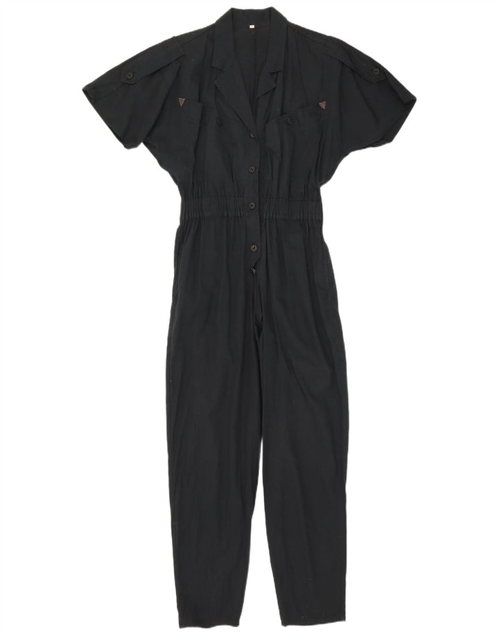 Vintage Damen Jumpsuit IT 42 Medium Marineblaue Baumwolle