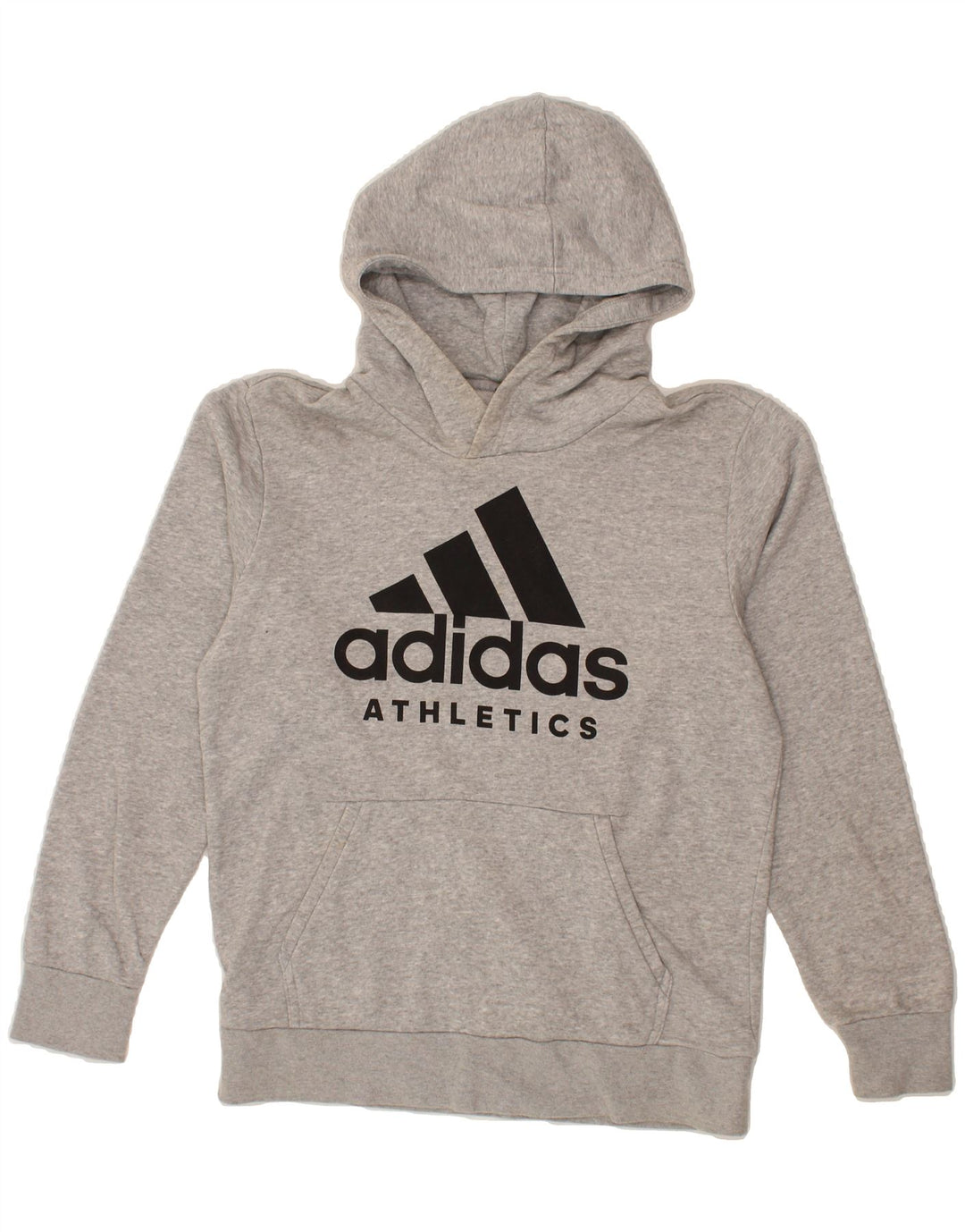 ADIDAS Mens Graphic Hoodie Jumper Medium Grey Cotton Vintage Adidas and Second-Hand Adidas from Messina Hembry 