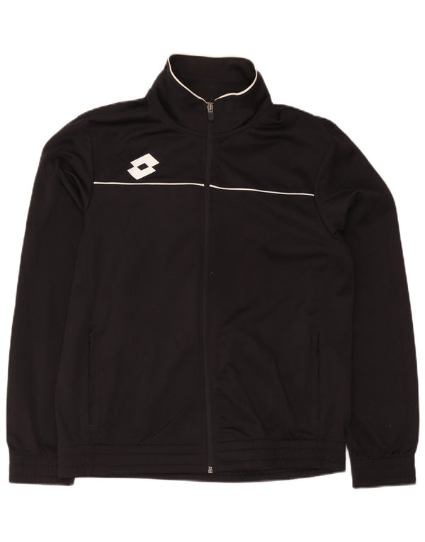 Lotto Herren-Trainingsanzug-Oberteil, Jacke, Größe S, Schwarz, Polyester