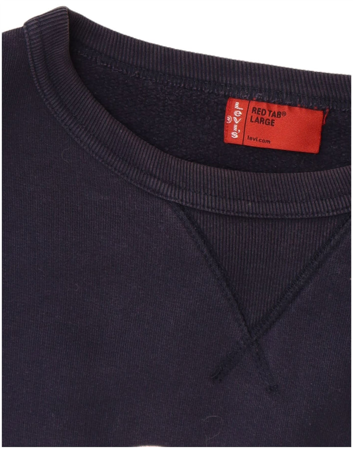 LEVI'S Herren-Sweatshirt mit Grafik, groß, marineblau, Baumwolle