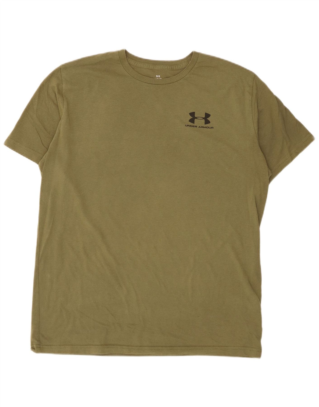 Under Armour Herren T-Shirt Top Large Khaki Baumwolle