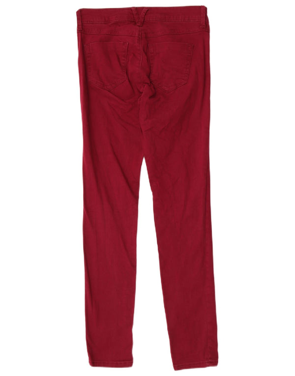 Marks & Spencer Damen Skinny Freizeithose UK 8 Small W26 L30 Burgunderrot