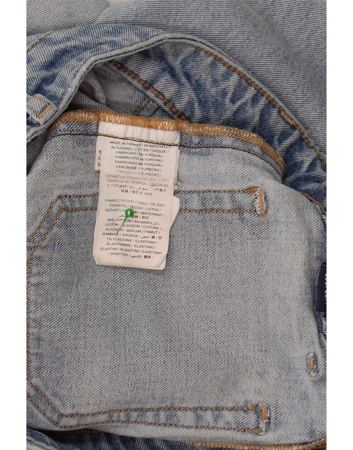 Gant Damen Straight Jeans W27 L27 Blaue Baumwolle