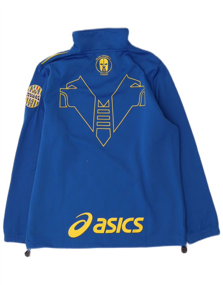 Asics Jungen HELLAS VERONA Grafik-Pullover-Trainingsanzug-Oberteil, 11–12 Jahre, Blau
