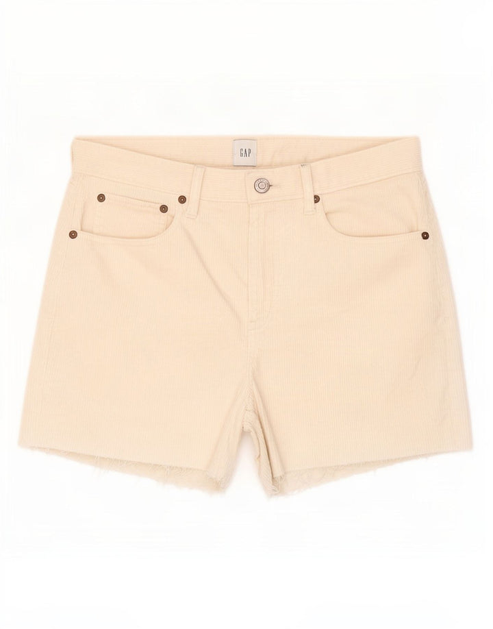 Gap Damen Cordshorts Medium W28 Off White Cotton
