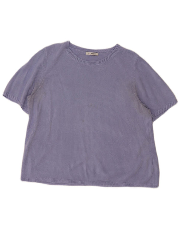 Marks & Spencer Damen-Pullover mit Rundhalsausschnitt, Gr. 18, XL, Lila