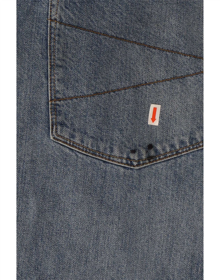 Marks & Spencer Herren Straight Jeans W42 L29 Blaue Baumwolle