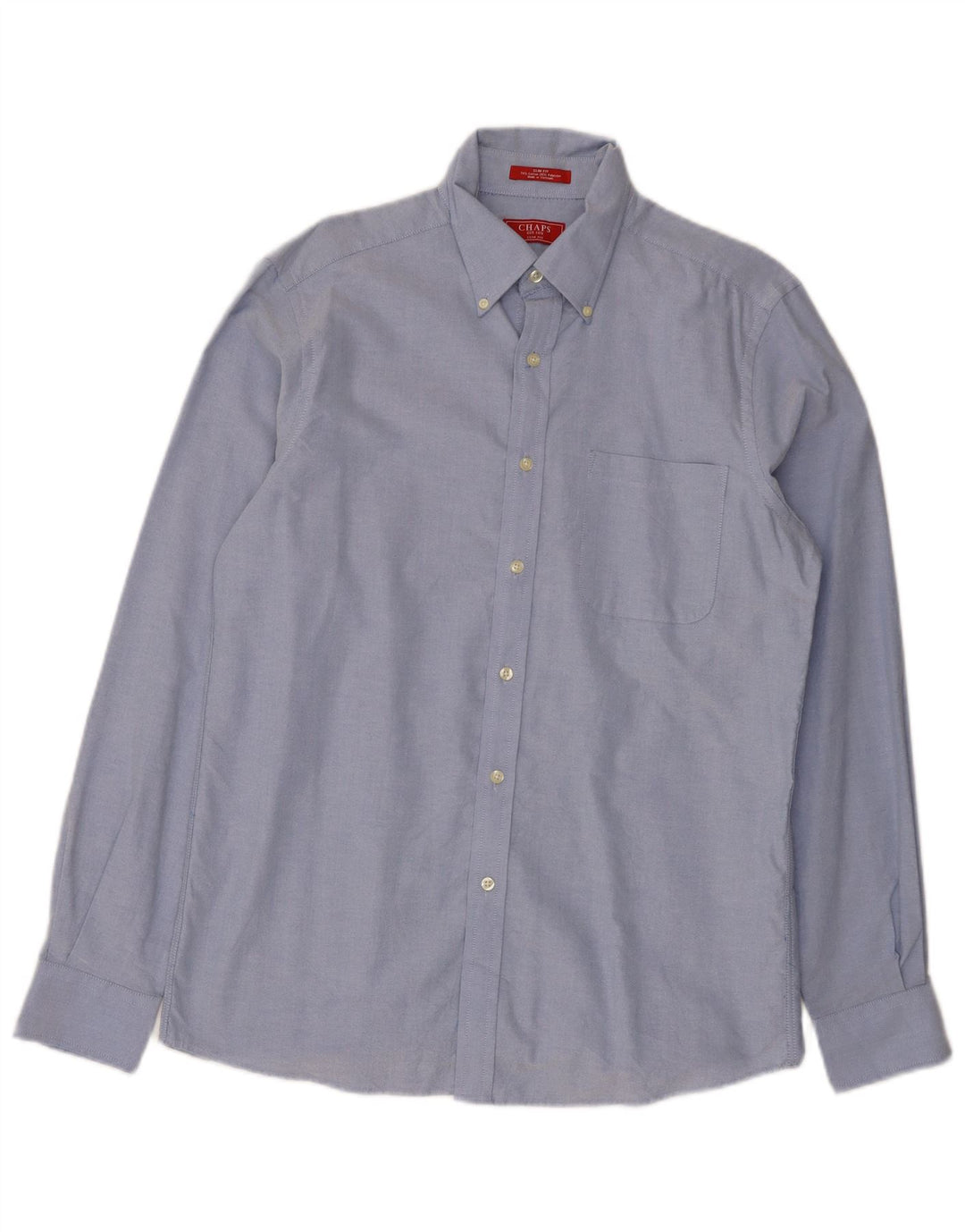 Chaps Slim-Fit-Hemd für Herren, Größe 15 1/2, mittelblaue Baumwolle