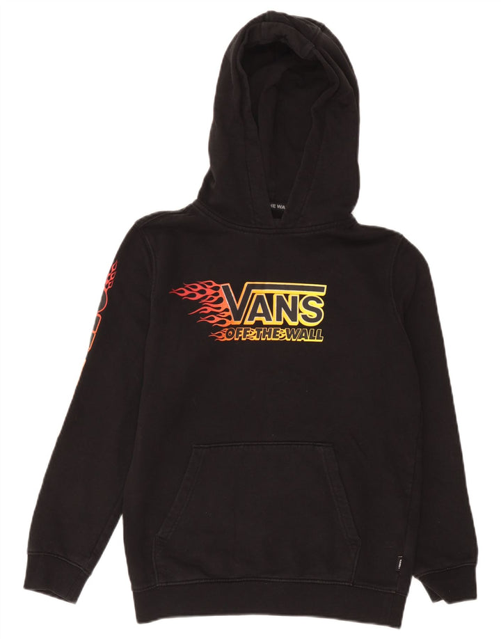 Vans Damen Graphic Hoodie Pullover UK 12 Medium Schwarz