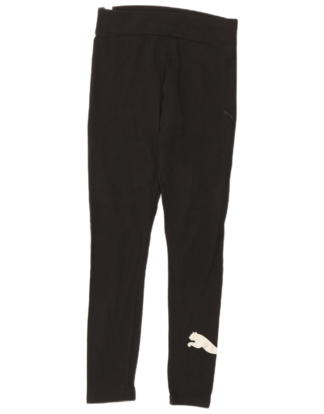 Puma Womens Graphic Leggings UK 12 Mittelschwarze Baumwolle