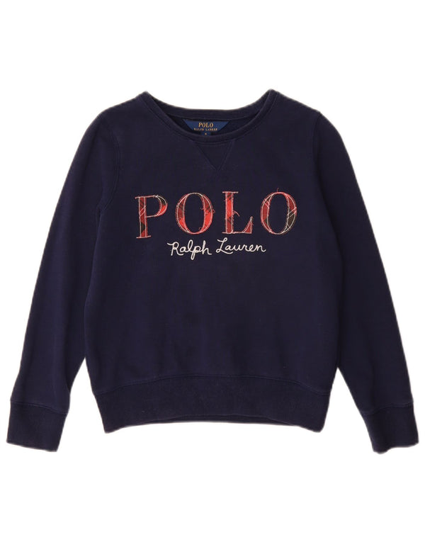 Polo Ralph Lauren Mädchen-Sweatshirt-Pullover, 8–9 Jahre, mittleres Marineblau