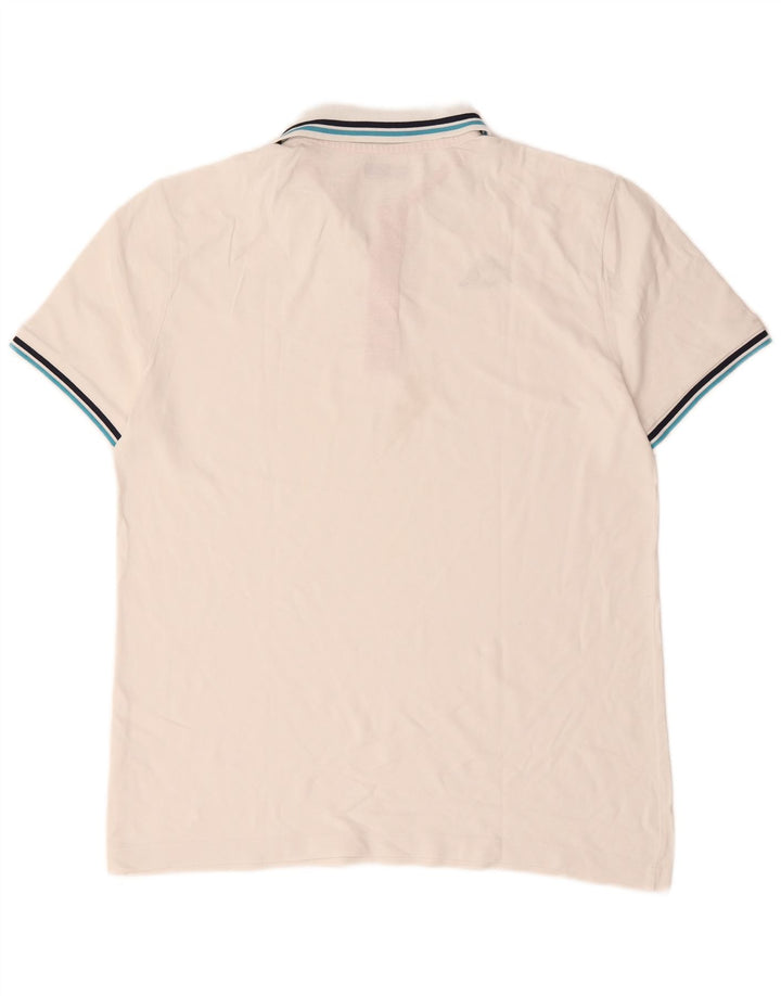Kappa Herren-Poloshirt, groß, weiße Baumwolle