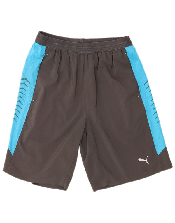 Puma Herren Sportshorts mittelgraues Colourblock-Polyester