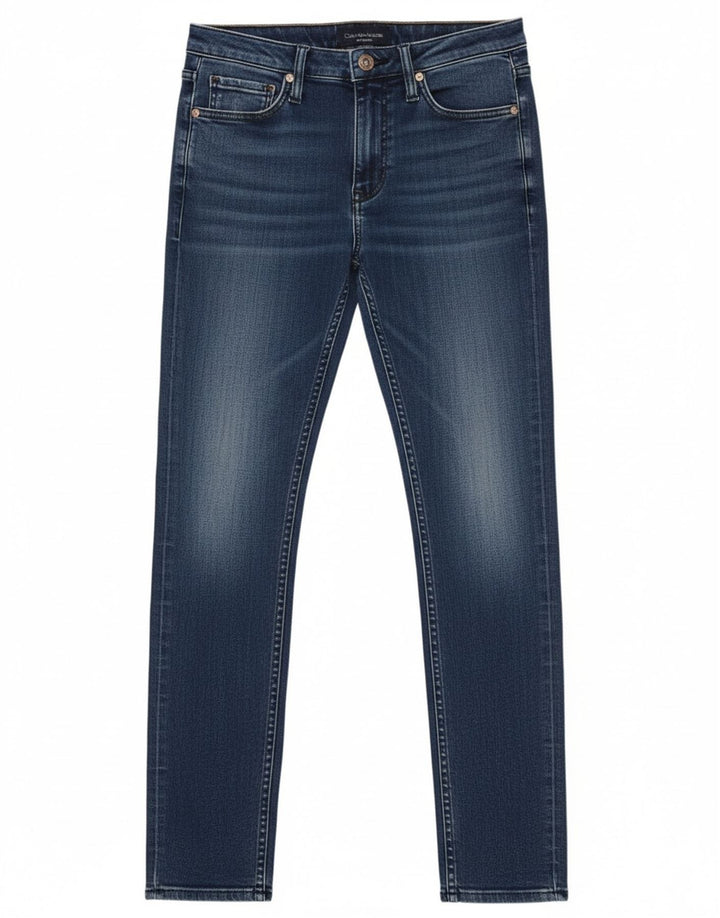 Calvin Klein Damen Skinny Jeans W28 L32 Blau