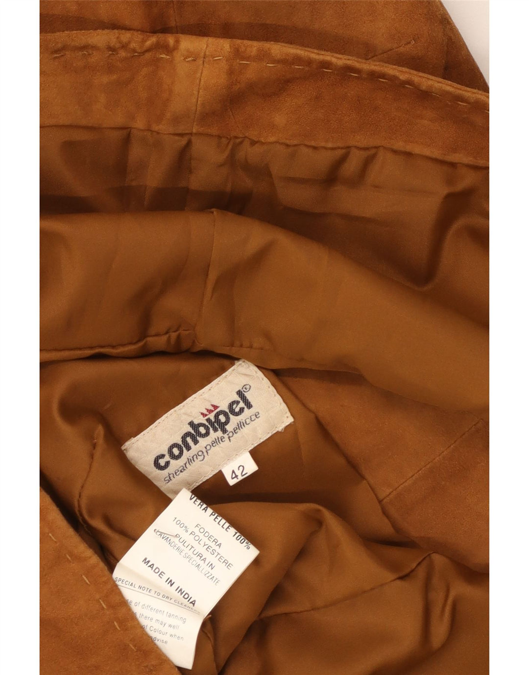 Conbipel Damen Wildlederweste IT 42 Mittelbraunes Leder