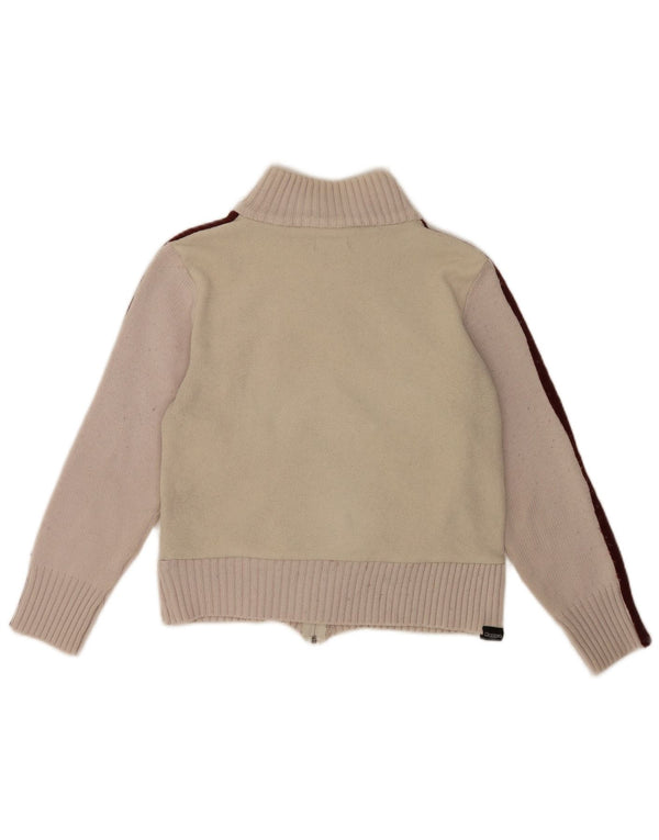 Kappa Damen Fleecejacke UK 10 Small Beige Colourblock Polyester Sports