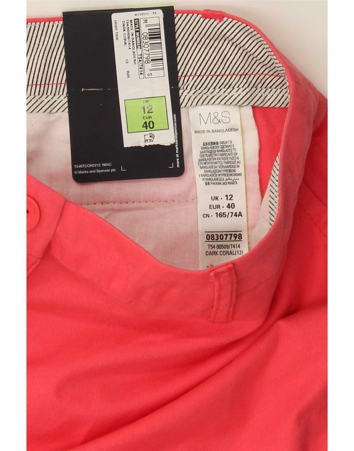 Marks & Spencer Damen Chinoshorts UK 12 Medium W32 Rosa Baumwolle