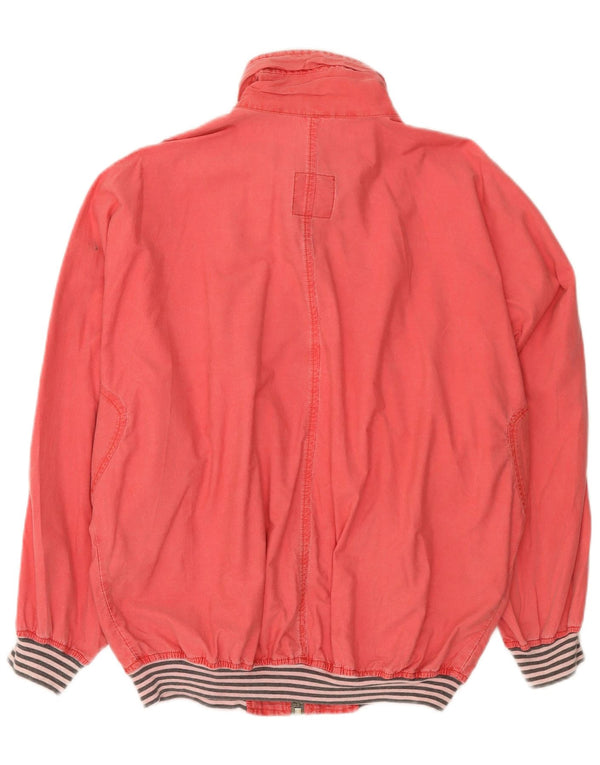 Vintage Damen Übergroße Bomberjacke IT 44 Mittelrosa Baumwolle