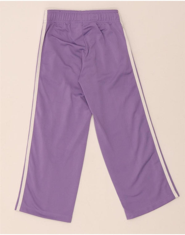 ADIDAS Girls Tracksuit Trousers 6-7 Years  Purple Polyester