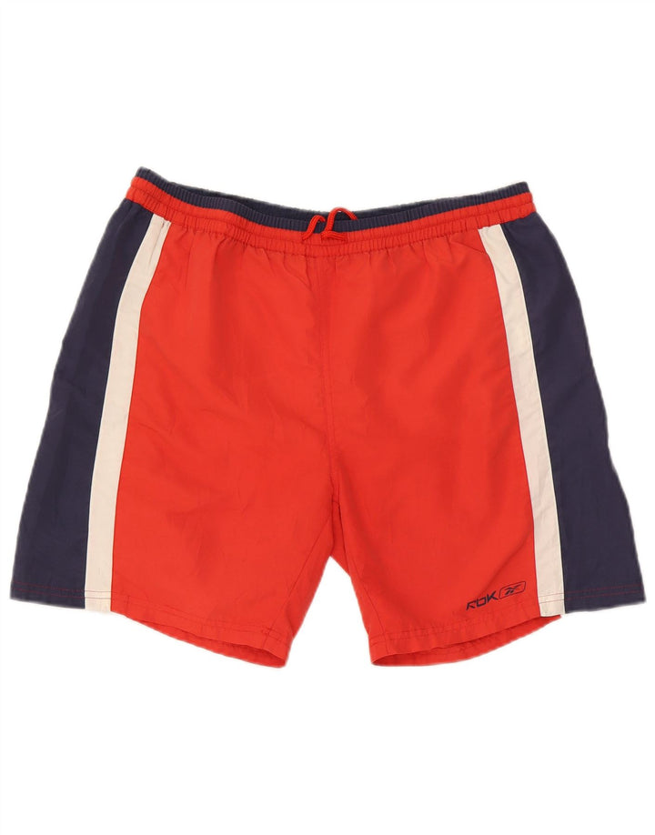 Reebok Herren Badeshorts XL Rot Colourblock