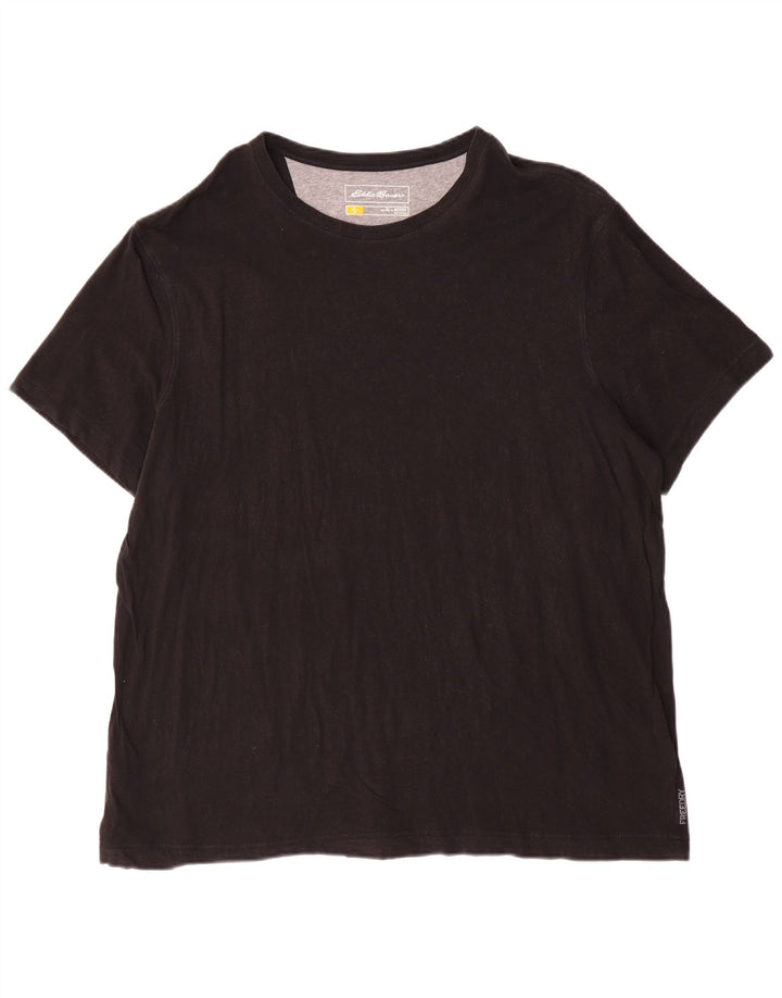 Eddie Bauer Herren Active T-Shirt Top XL Schwarz Baumwolle