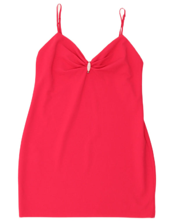 Kurzes Slip-Kleid von Zara für Damen, UK 12, Mittelrosa