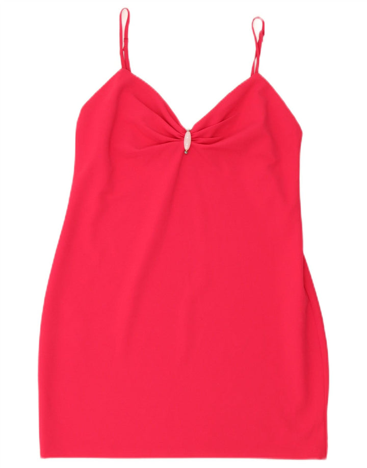 Kurzes Slip-Kleid von Zara für Damen, UK 12, Mittelrosa