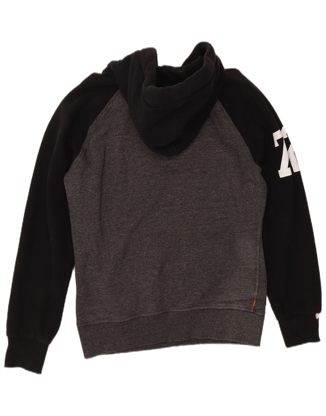SUPERDRY Herren Leichtathletik-Kapuzenpullover mit Grafik, Größe L, Grau, Farbblock