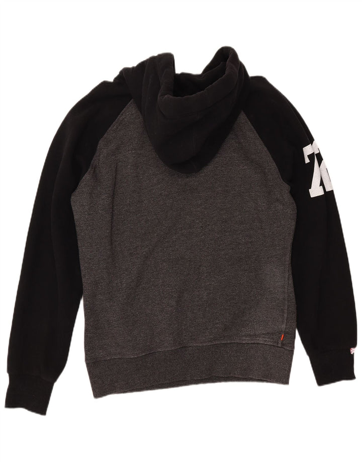 SUPERDRY Herren Leichtathletik-Kapuzenpullover mit Grafik, Größe L, Grau, Farbblock