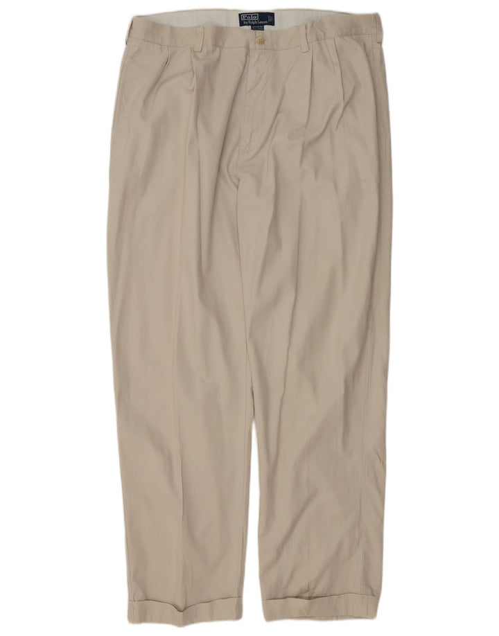 POLO RALPH LAUREN Herren-Chinohose mit Pegged, W38, L32, beige Baumwolle