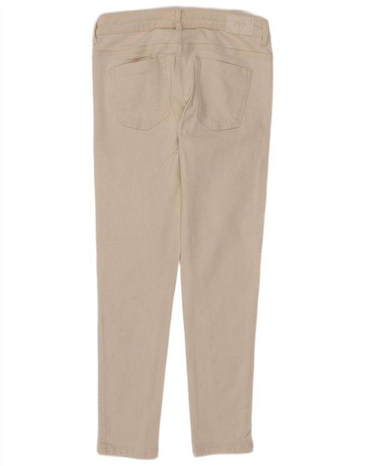 ZARA Damen Skinny Jeans EU 40 Medium W30 L27 Off White